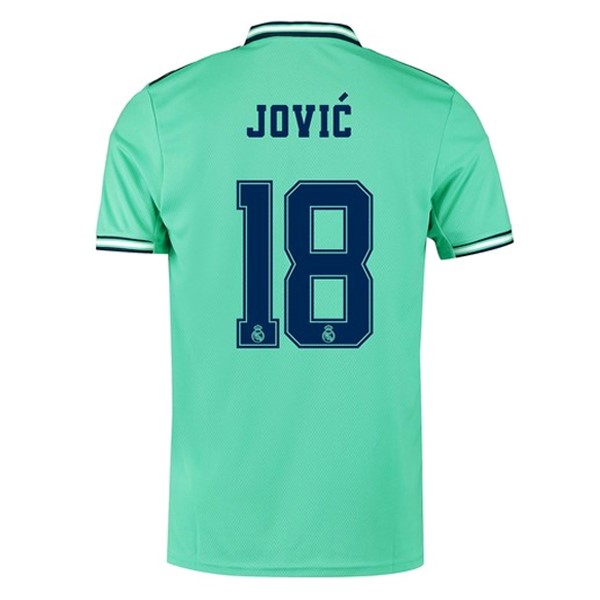 Camiseta Real Madrid NO.18 Jovic Tercera equipación 2019-2020 Verde